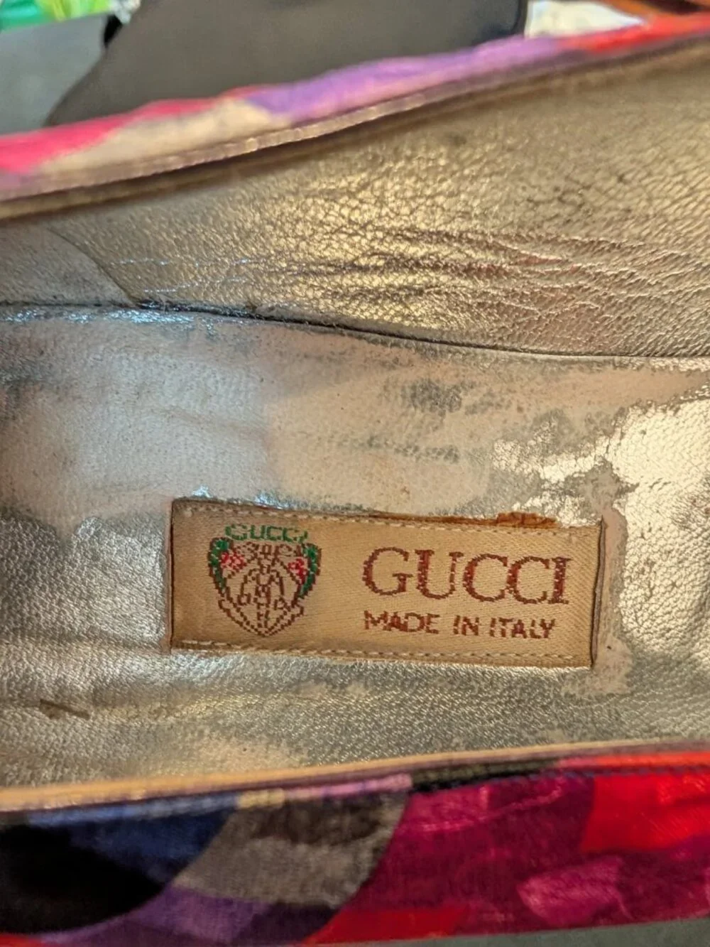 Silk Vintage Gucci Kitten Heels